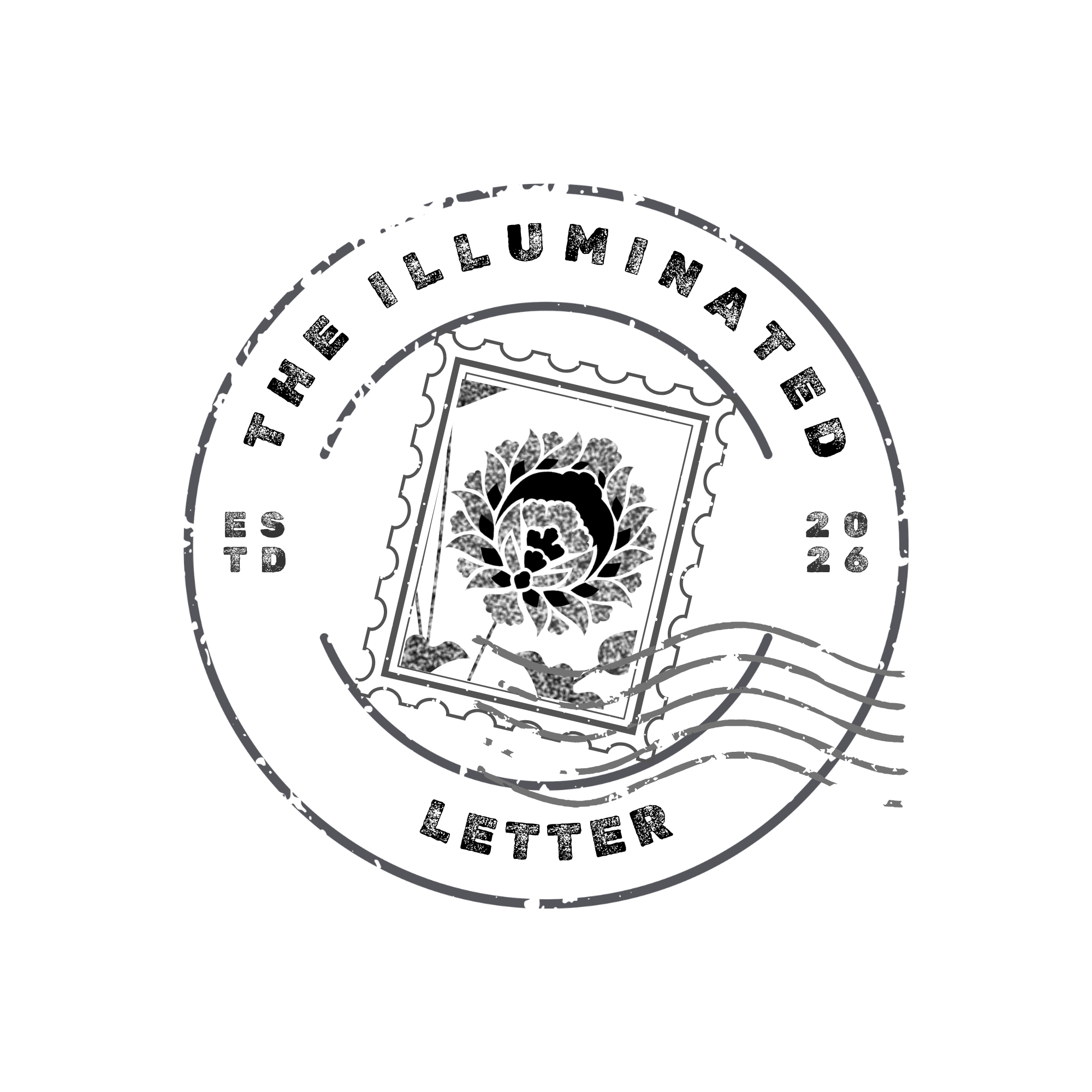 The Illuminated Letter stamp logo